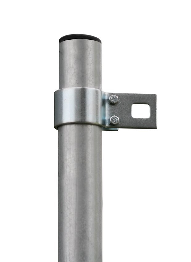 13ft 1\ / 4m Galvanised Shade Sail Pole With Bracket Clamp