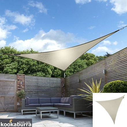 Standard Water Resistant 2m Triangle Ivory Sail Shade - Exclusively | Kookaburra®