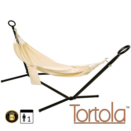 Nautical Outdoor Garden Hammock With Hammock Stand with Carry Bag - by Tortola®