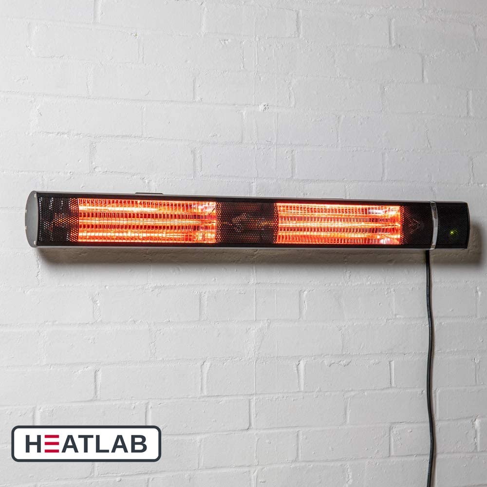 Wall Mounted 3kW Adjustable Electric Patio Heater With Remote Control