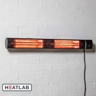 3kW IP44 Wall Mounted Electric Patio Heater Remote Control in Silver by Heatlab®