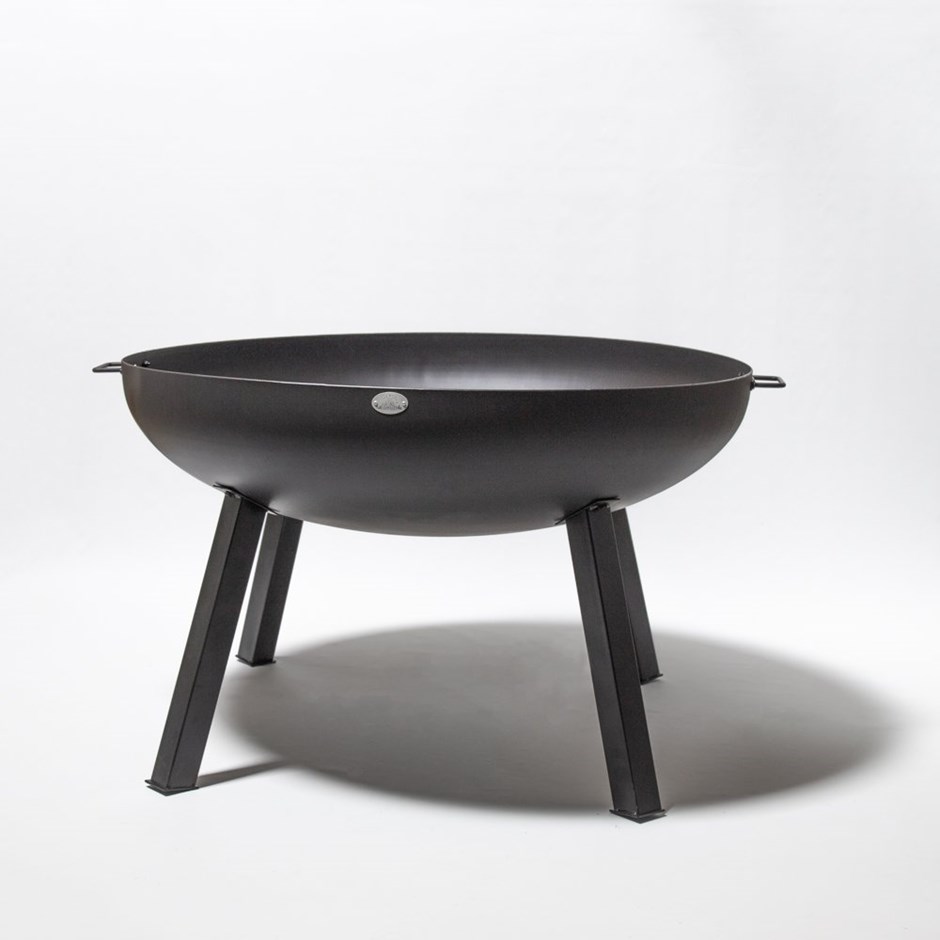 100cm Carbon Steel Fire Bowl With Long Legs in Black - by La Fiesta