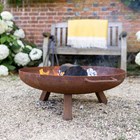 60cm Steel Fire Bowl With Round Legs
