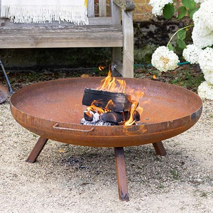 100cm Corten Steel Fire Bowl - Large