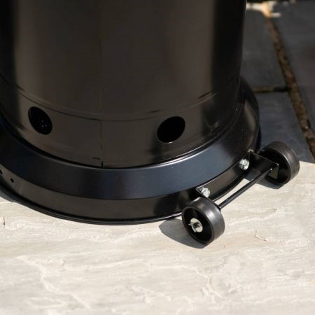 12kW Freestanding Powder Coated Black Steel Gas Patio Heater by Heatlab®