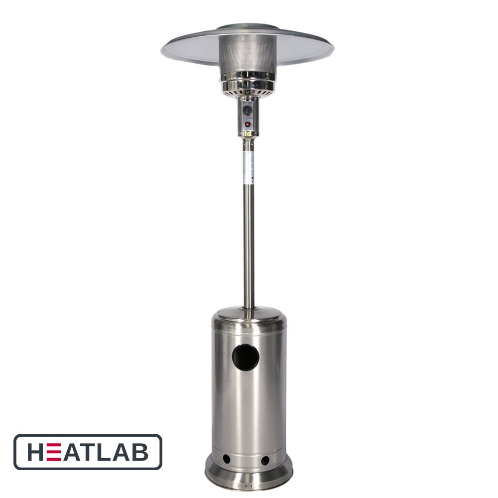 12kW Freestanding Stainless Steel Gas Patio Heater by Heatlab®