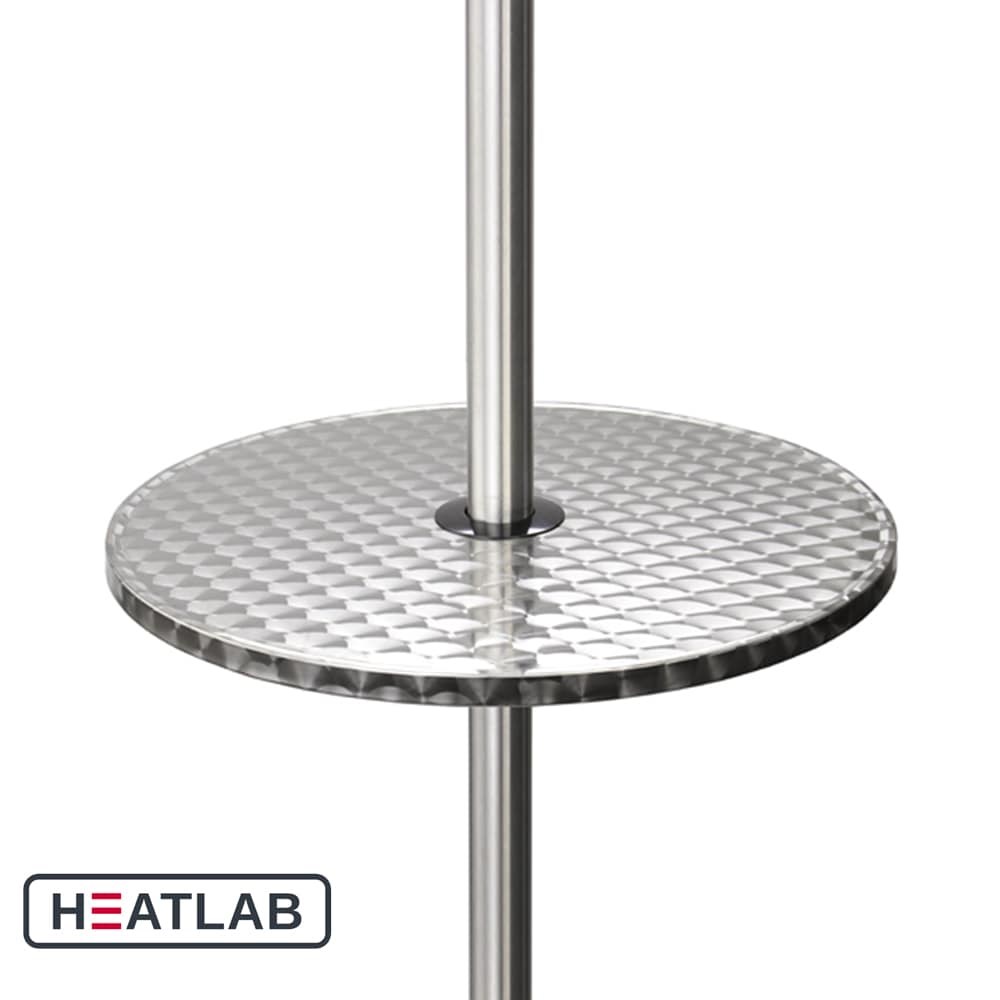 2.1kW IP44 Freestanding Electric Halogen Infrared Heater with Table by Heatlab®