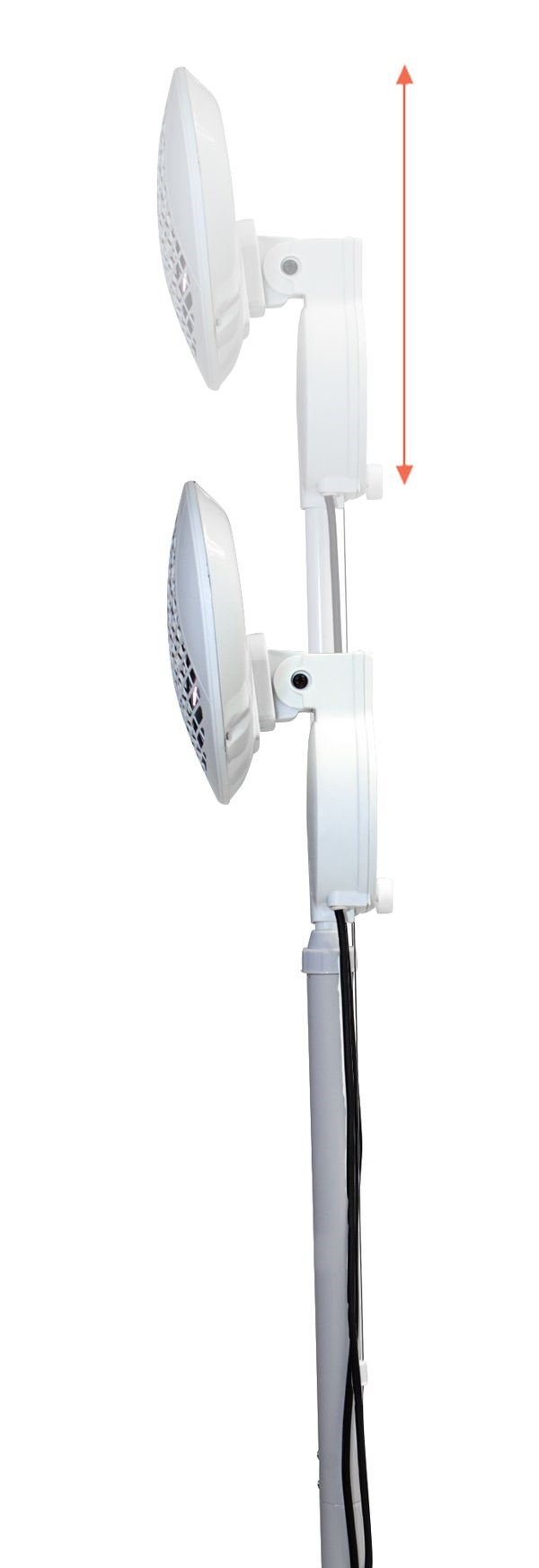 2kW IPX4 Freestanding Electric Quartz Bulb Patio Heater in White | Heatlab®