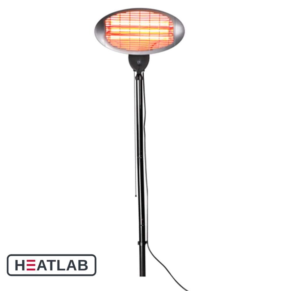 Base-Free Electric Quartz Bulb Patio Heater - 3 Power Settings | Heatlab®