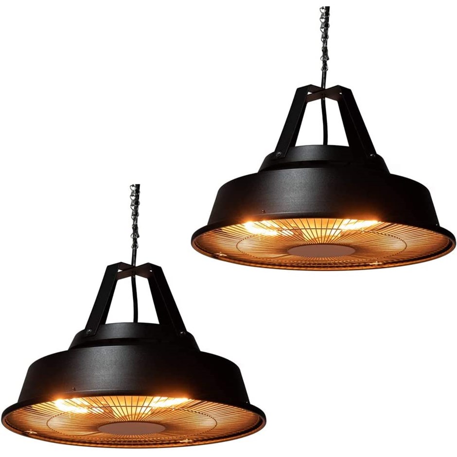 1.5kW IPX4 Vintage Style Hanging Ceiling Electric Patio Heater | Heatlab®