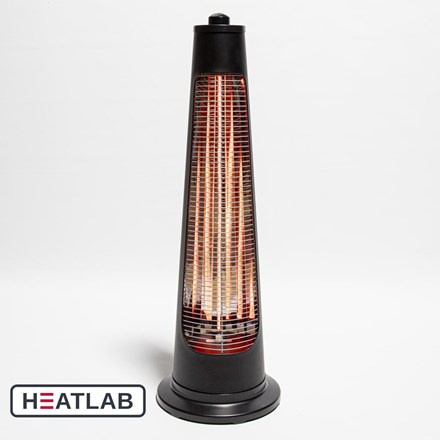 900W IPX4 Streamline Rotating Electric Quartz Bulb Heater w/ 2 Power Settings | Heatlab®