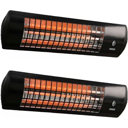 Set of 2 1.8kW IPX4 Wall Mounted Infrared Patio Heater w/ 3 Power Settings | Heatlab®