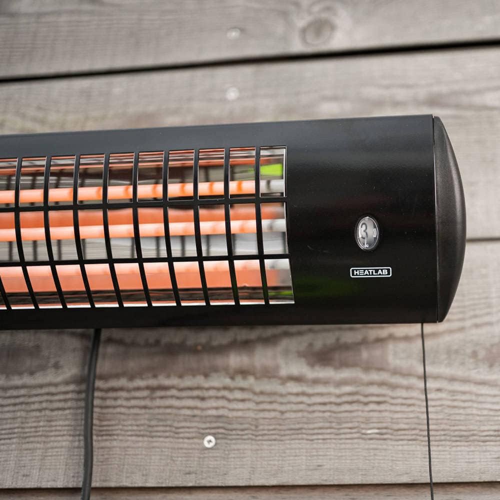 1.8kW IPX4 Wall Mounted Infrared Patio Heater w/ 3 Power Settings | Heatlab®