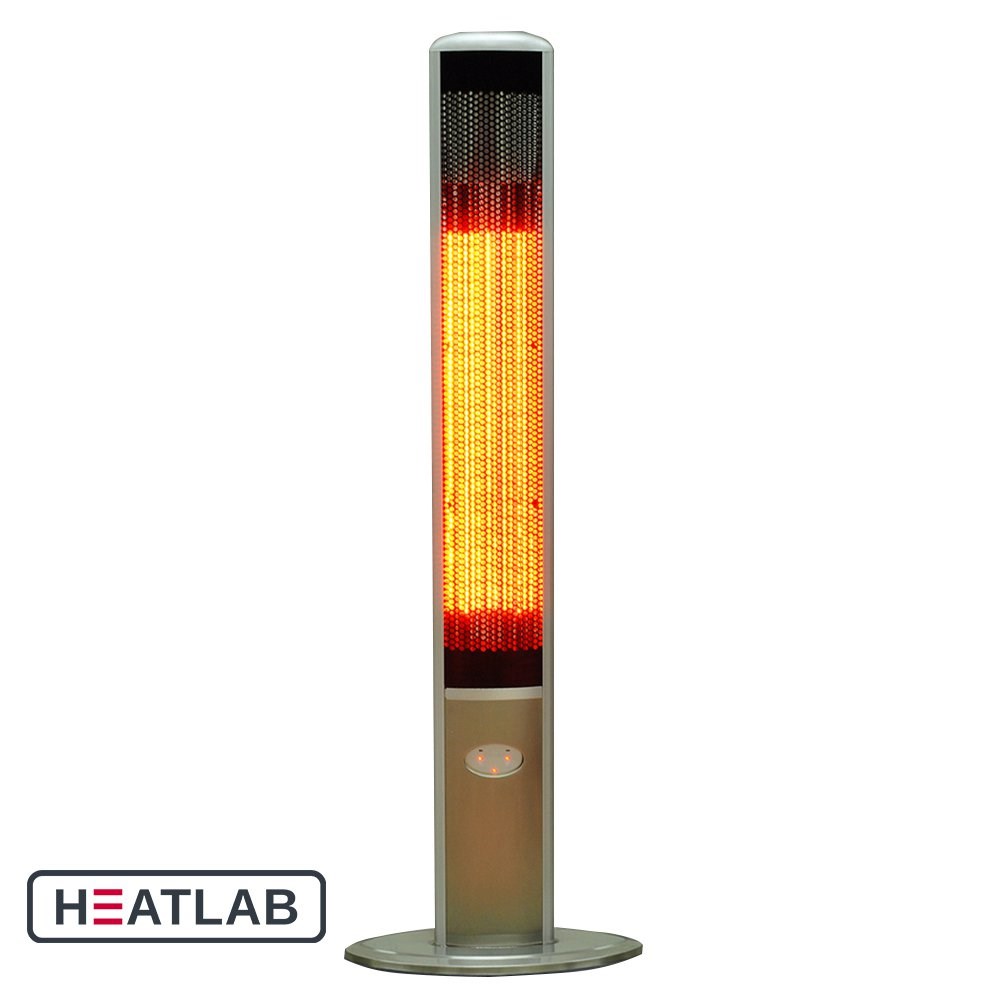 Halogen Bulb Electric Infrared Slimline Patio Heater w/ Remote | Heatlab®