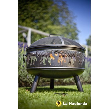 61cm Wildfire Steel Fire Bowl with Grill - by La Hacienda™