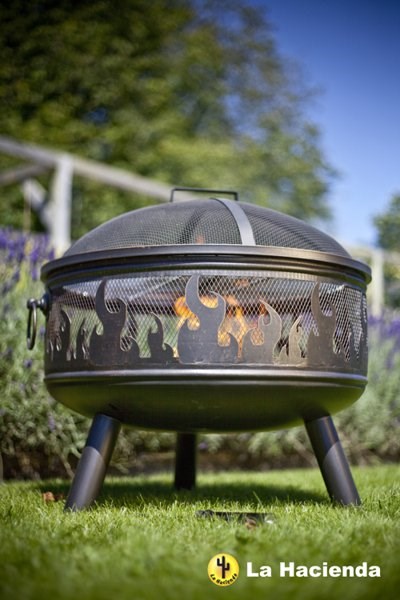 61cm Wildfire Steel Fire Bowl with Grill - by La Hacienda™