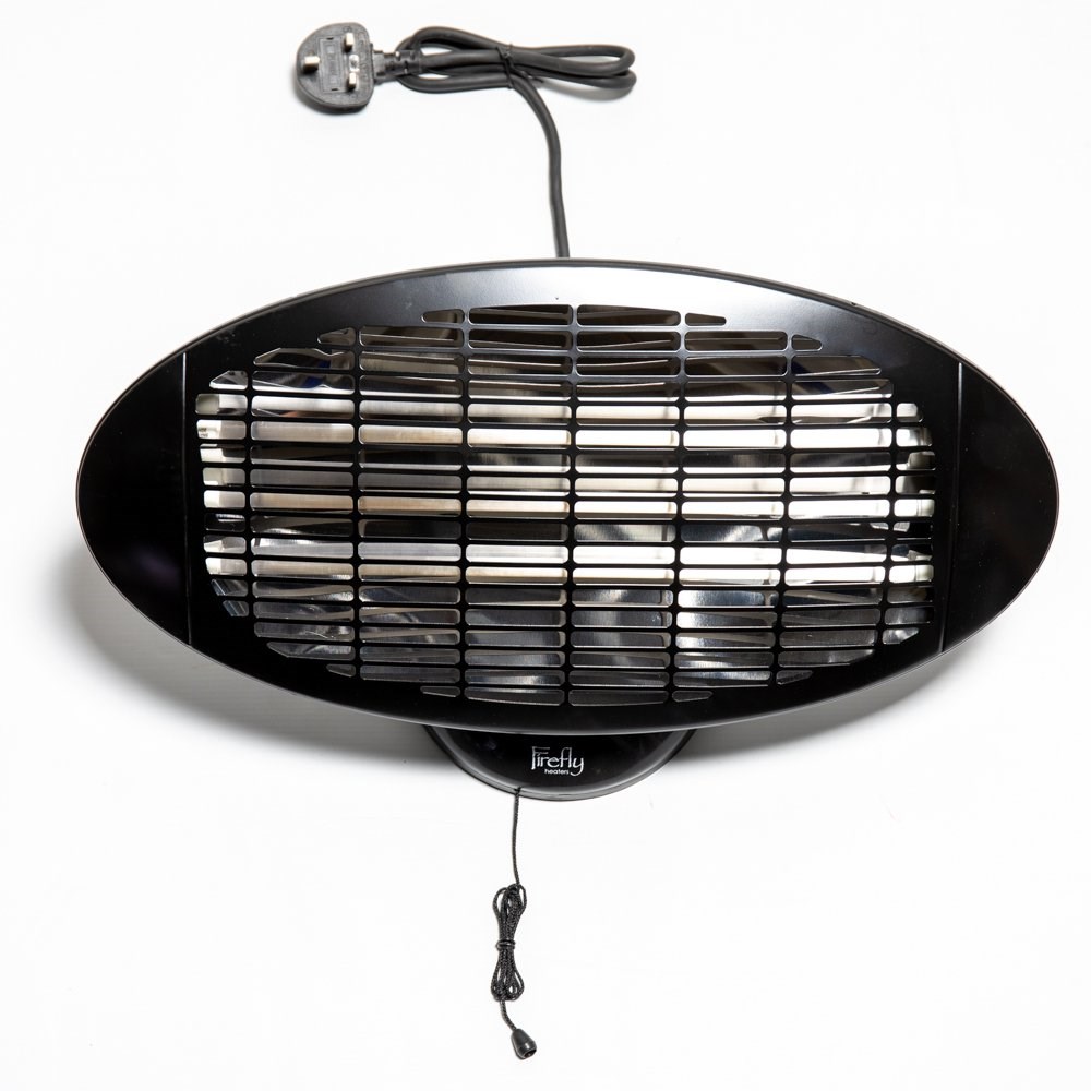Wall Mounted Quartz Bulb Electric Heater in Black | Heatlab®