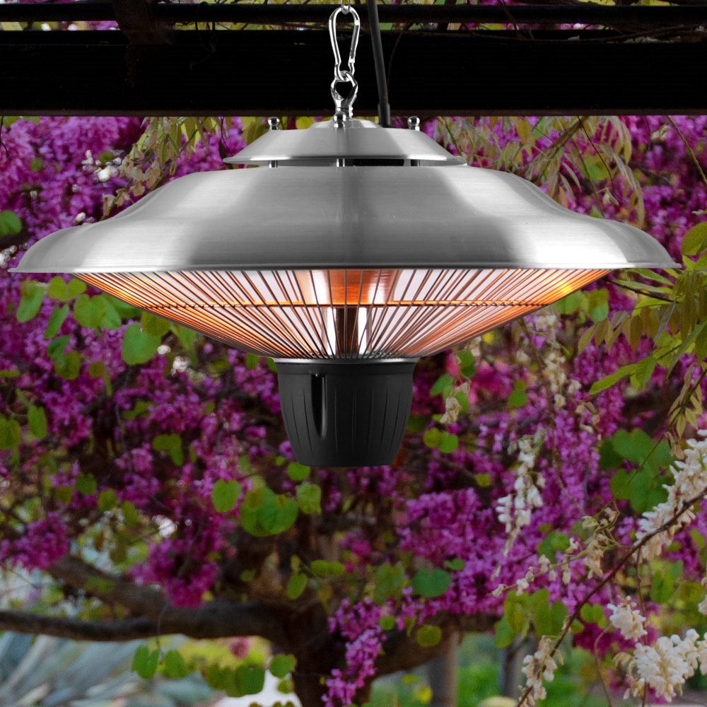 1.5kW IP34 Infrared Hanging Patio Heater in Stainless Steel by Heatlab®