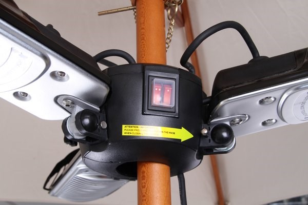 2kW IP34 Electric Quartz Bulb Parasol Patio Heater by Heatlab®