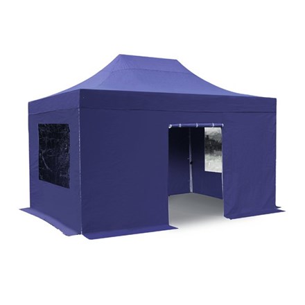 Side Walls and Door Only for 3m x 4.5m Gazebos - Blue