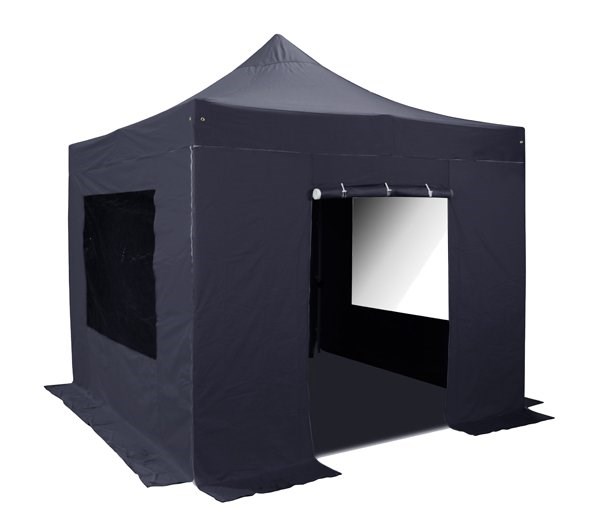 Side Walls and Door Only for 3m x 3m Gazebos - Black