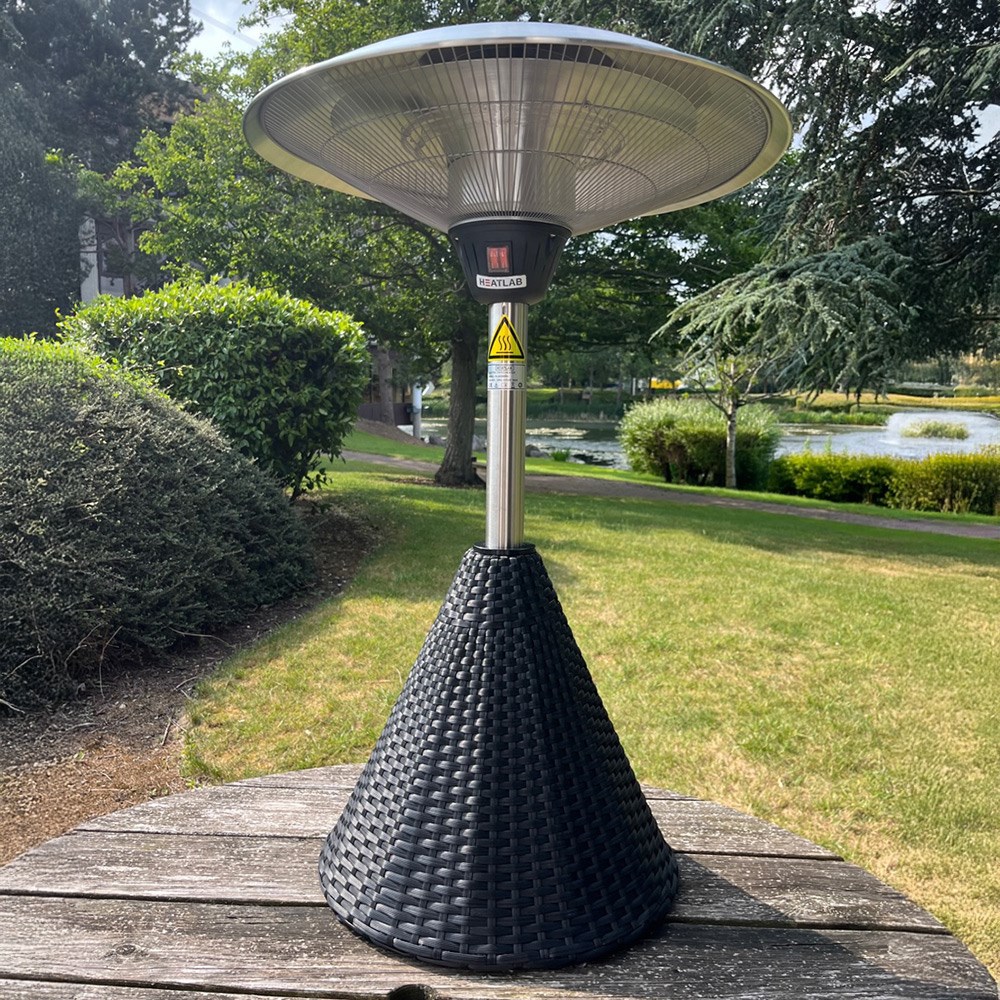 Table Top 2.1kW Electric Heater With Rattan Base