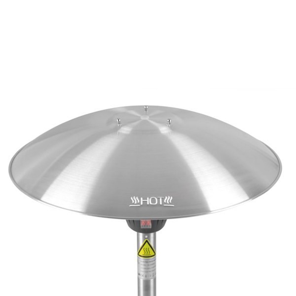 2.1kW Freestanding Halogen Bulb Infrared Electric Patio Heater w/ Black Base