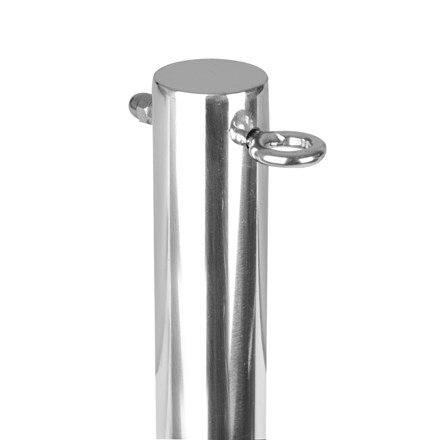 13.1\ / 4m Stainless Steel Shade Sail Pole with Eyebolts - 4 Sections"