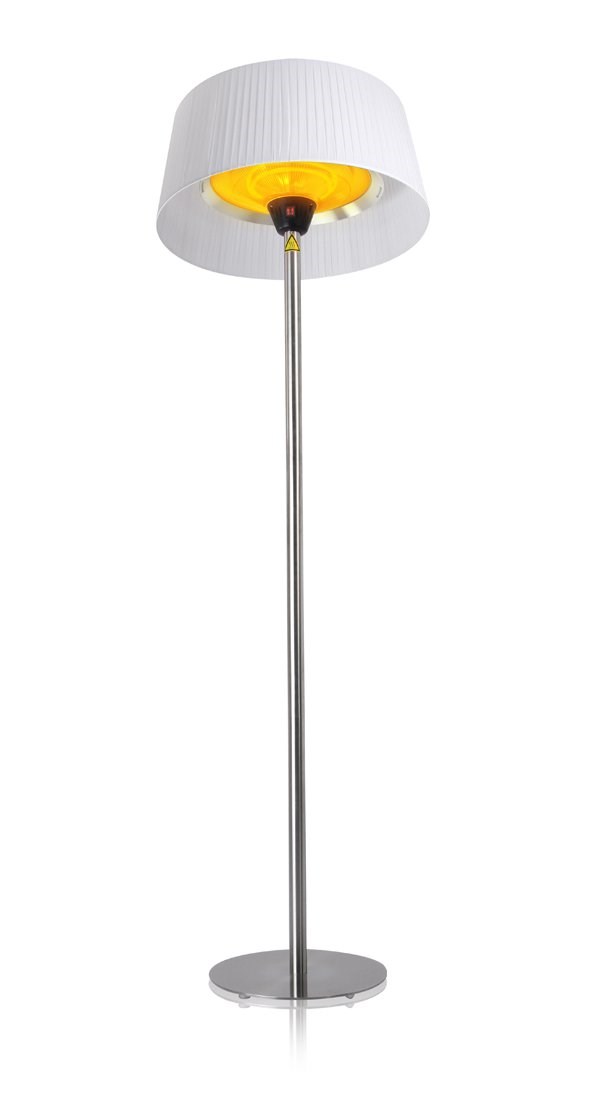 2.1KW IP44 White Lampshade Heater with Stainless Steel Stand and Base by Heatlab
