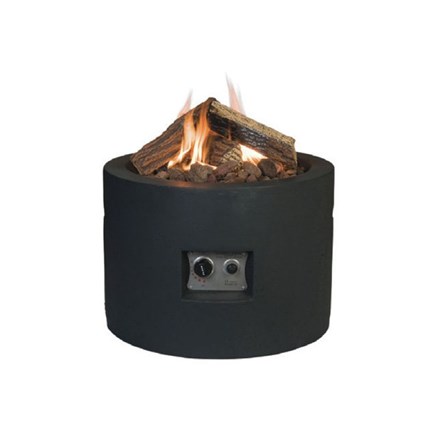 Norfolk Leisure 61cm Round Cocoon Gas Firepit in Black