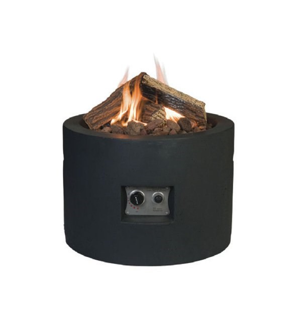 Norfolk Leisure 61cm Round Cocoon Gas Firepit in Black