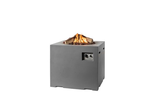 Norfolk Leisure 76cm Square Cocoon Gas Firepit in Grey