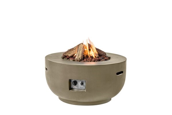 Norfolk Leisure 91cm Bowl Cocoon Gas Firepit in Taupe