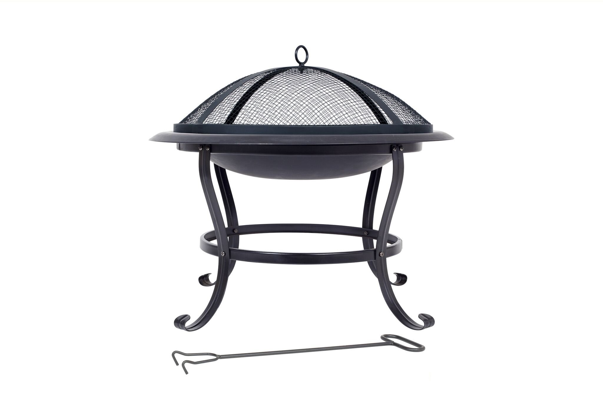 Boston Steel Fire Pit With Mesh