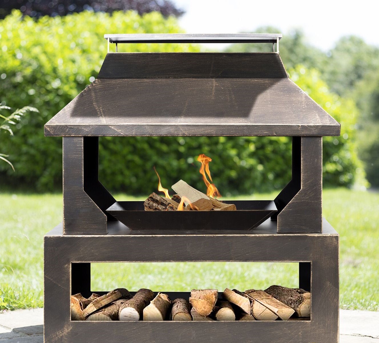 45cm Stonehurst Steel Firebasket - by La Hacienda™