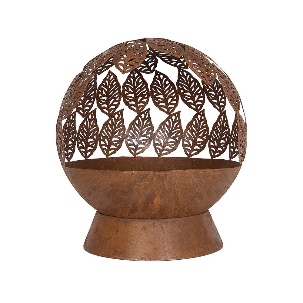 50cm Leaves Design Steel Fire Globe by La Hacienda™