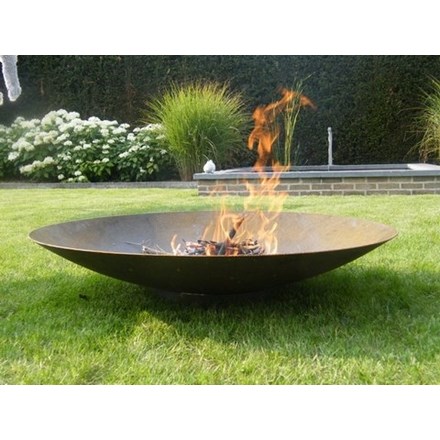 100cm Corten Steel Fire Pit and Water Bowl