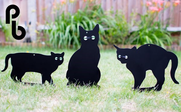 Set of 3 Cat Scarers Cat Silhouettes with Lifelike Eyes by PestBye™