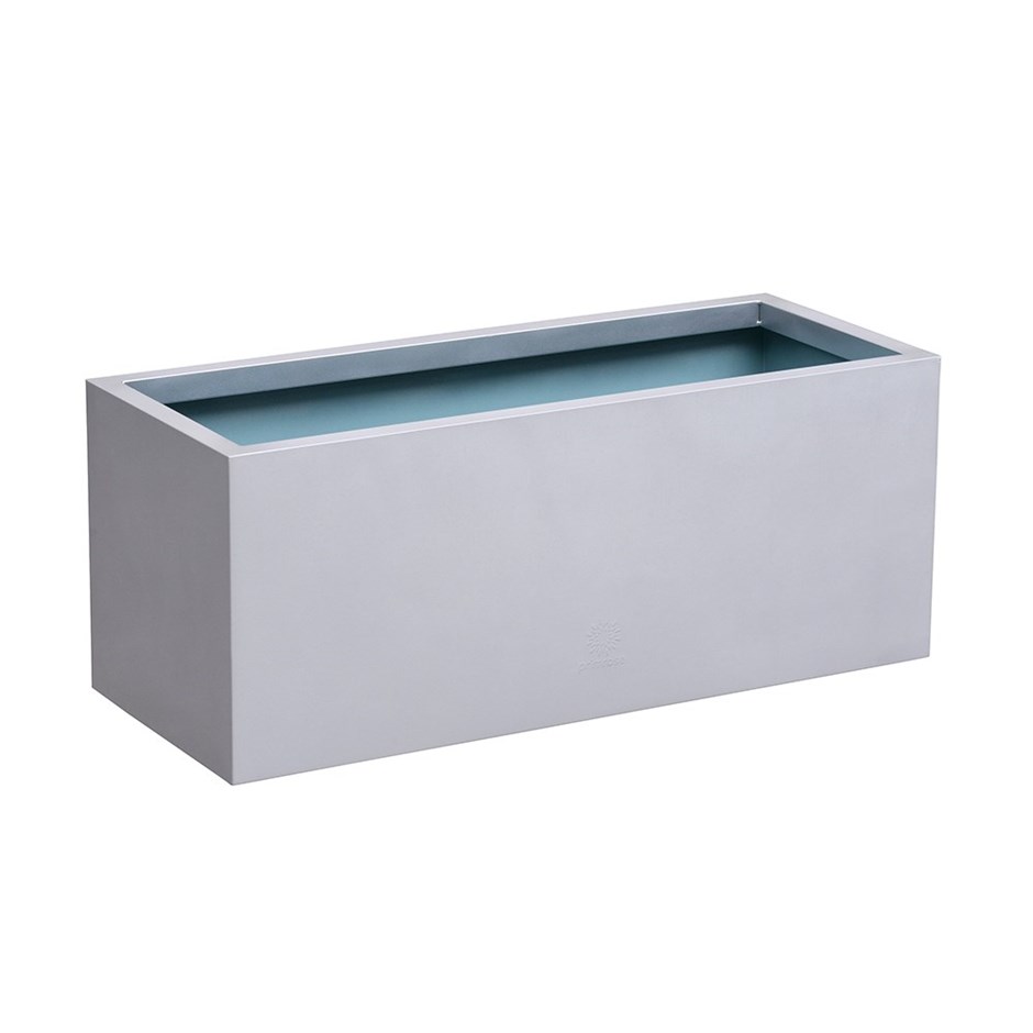 Silver Zinc Trough Planter