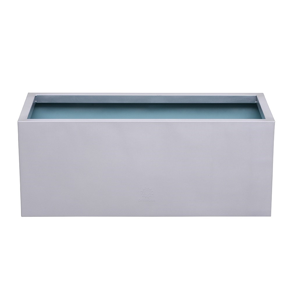 Silver Zinc Trough Planter