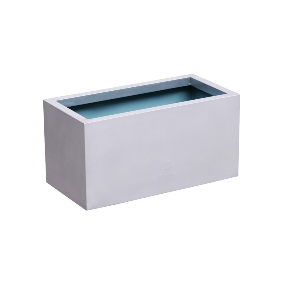 Silver Zinc Trough Planter