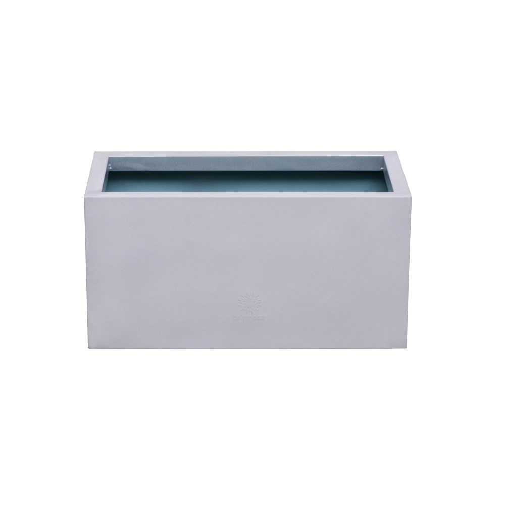 Silver Zinc Trough Planter