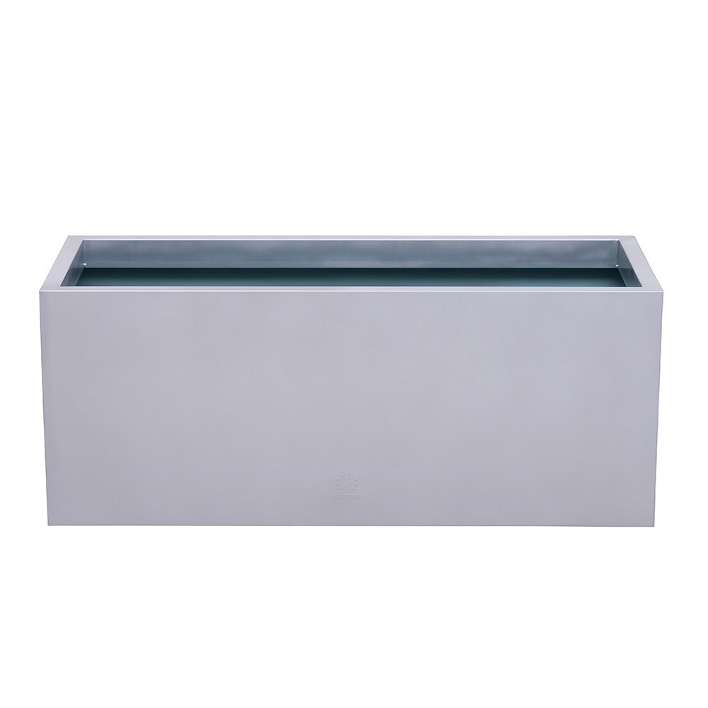 Silver Zinc Trough Planter