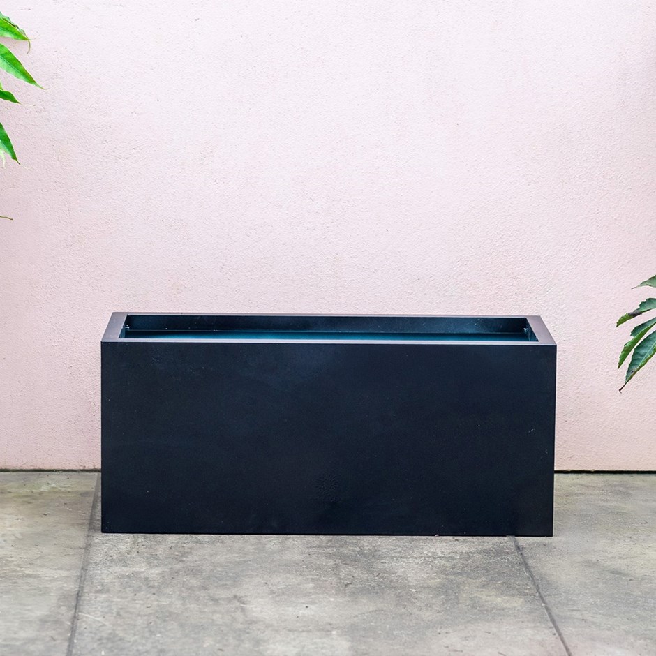Black Zinc Trough Planter