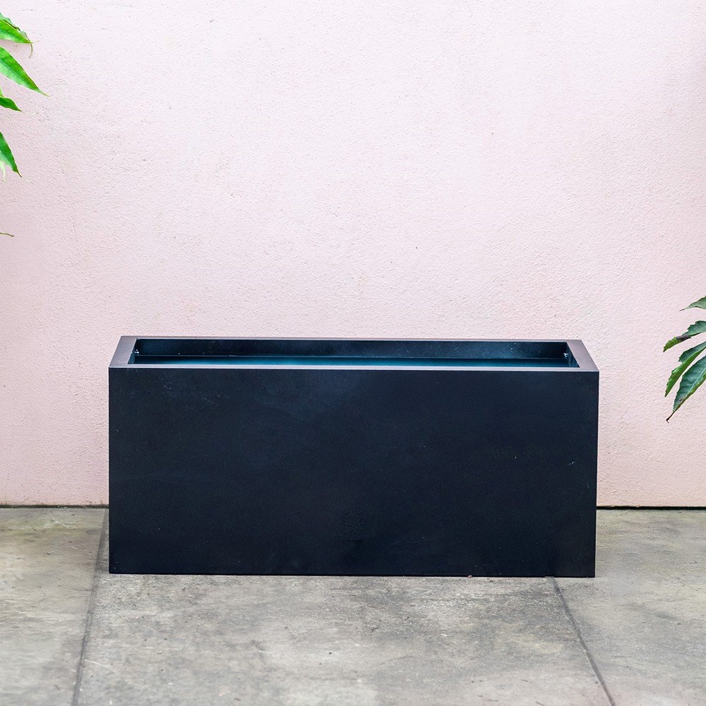 Black Zinc Trough Planter
