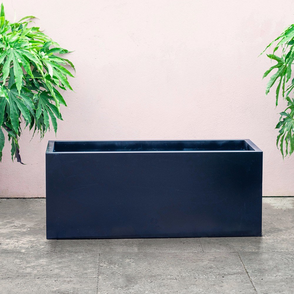 Black Zinc Trough Planter
