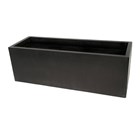 64cm Black Zinc Trough Planter