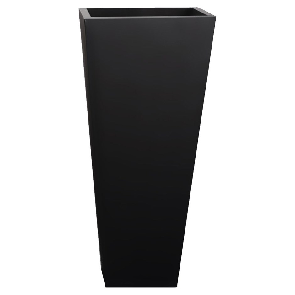 Black Zinc Flared Square Planter