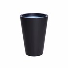 39cm Black Zinc Tall Round Planter