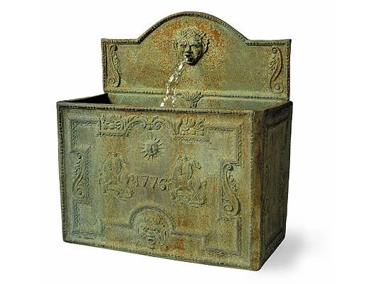 St George Weathered Fibreglass Wall Fountain Planter